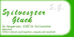 szilveszter gluck business card